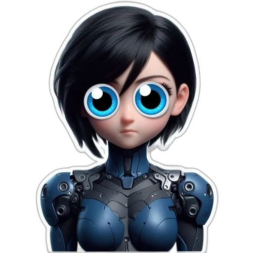 robot, cartoon, comic book art, concept art transparent PNG cut-out