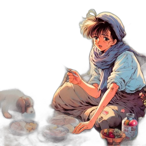 food, concept art, watercolor, photorealistic transparent PNG cut-out