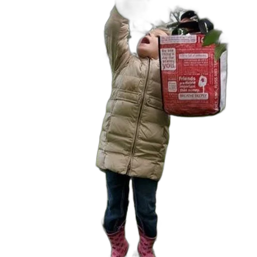 jacket, bottle, creature, dress transparent PNG cut-out