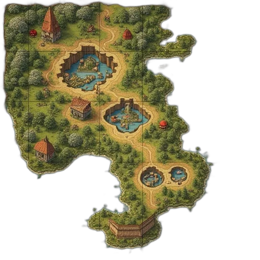 concept art, fantasy art, 3d render, pixel art transparent PNG cut-out