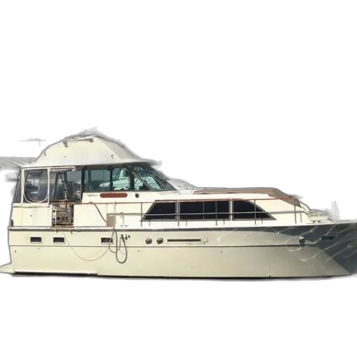 white, yacht, canopy, docked transparent PNG cut-out