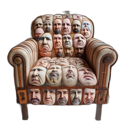 furniture, face, mask, crown transparent PNG cut-out