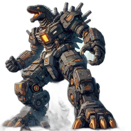dragon, robot, creature, weapon transparent PNG cut-out