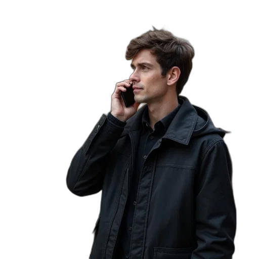 jacket, staff, face, umbrella transparent PNG cut-out