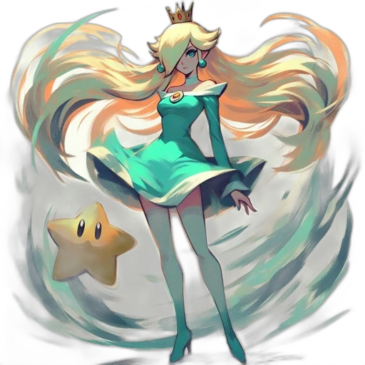 crown, dress, staff, creature transparent PNG cut-out