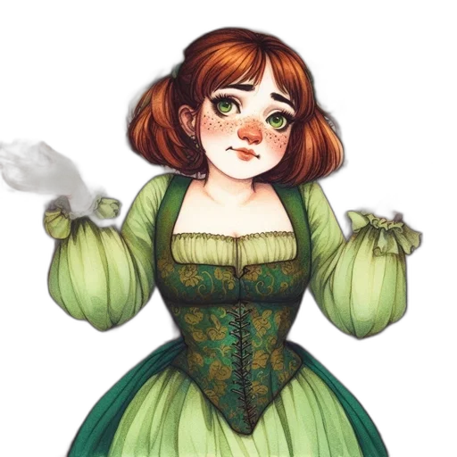 dress, watercolor, fantasy art, concept art transparent PNG cut-out