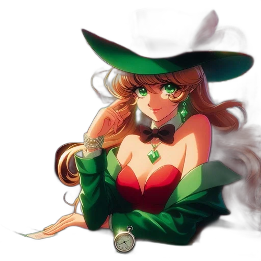 staff, dress, hat, pixel art transparent PNG cut-out