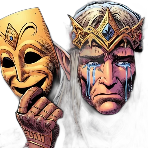 mask, concept art, comic book art, fantasy art transparent PNG cut-out