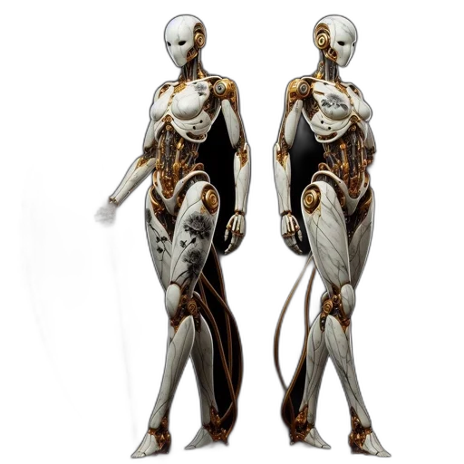 robot, concept art, cyberpunk, fantasy art transparent PNG cut-out