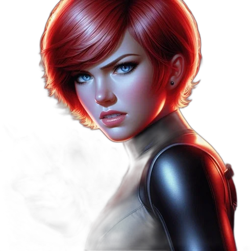 face, comic book art, photorealistic, concept art transparent PNG cut-out