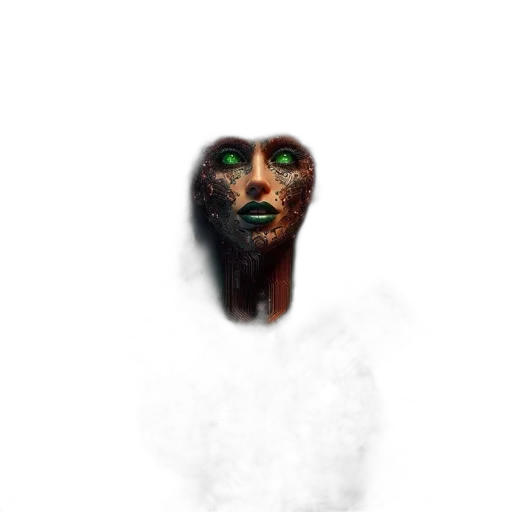 face, mask, creature, robot transparent PNG cut-out