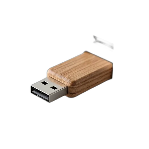 3d render, pixel art, usb, flash transparent PNG cut-out