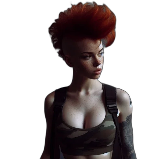 dress, hair, concept art, photorealistic transparent PNG cut-out