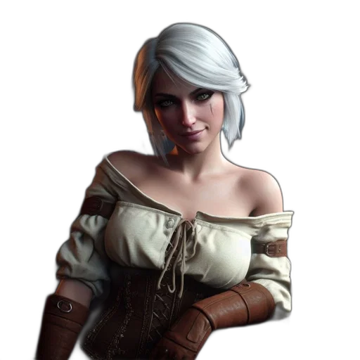 face, staff, dress, weapon transparent PNG cut-out