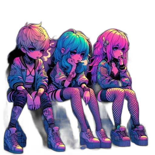 jacket, cyberpunk, vaporwave, concept art transparent PNG cut-out