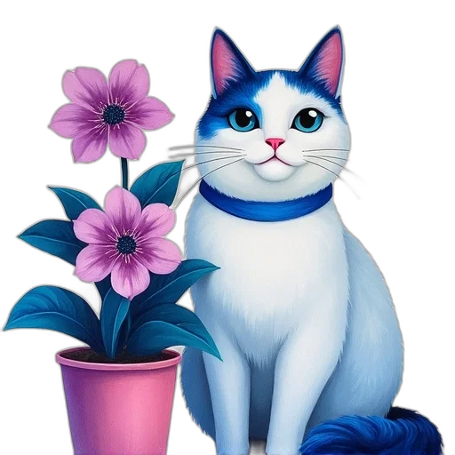 flower, animal, staff, photorealistic transparent PNG cut-out