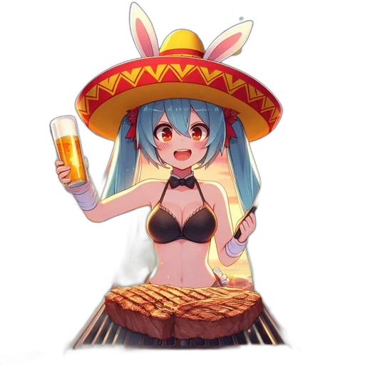 hat, food, dress, bottle transparent PNG cut-out
