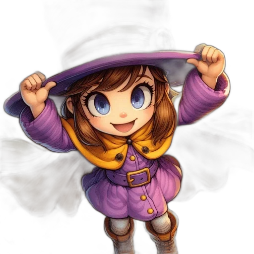 hat, umbrella, jacket, staff transparent PNG cut-out