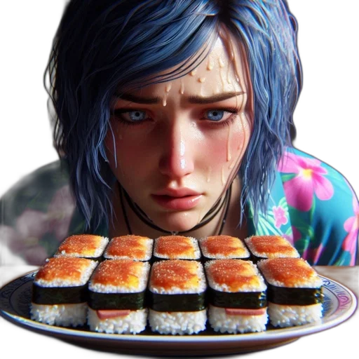 food, face, concept art, photorealistic transparent PNG cut-out