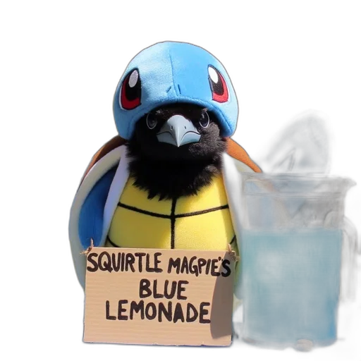 3d render, concept art, squirtle, toy transparent PNG cut-out