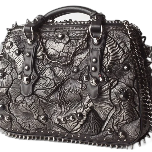 gothic, handbag, adorned, intricate transparent PNG cut-out