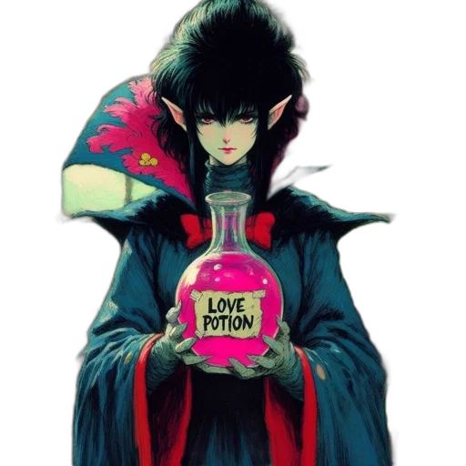 bottle, concept art, fantasy art, comic book art transparent PNG cut-out