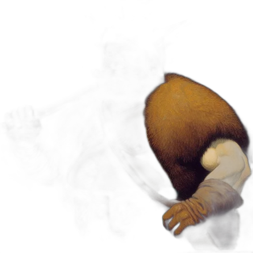 creature, animal, staff, hair transparent PNG cut-out