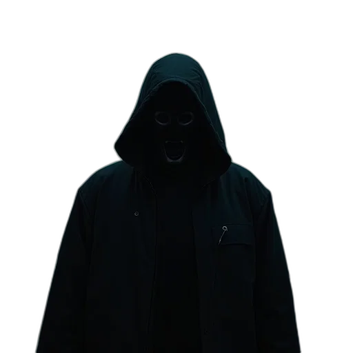 mask, jacket, staff, face transparent PNG cut-out