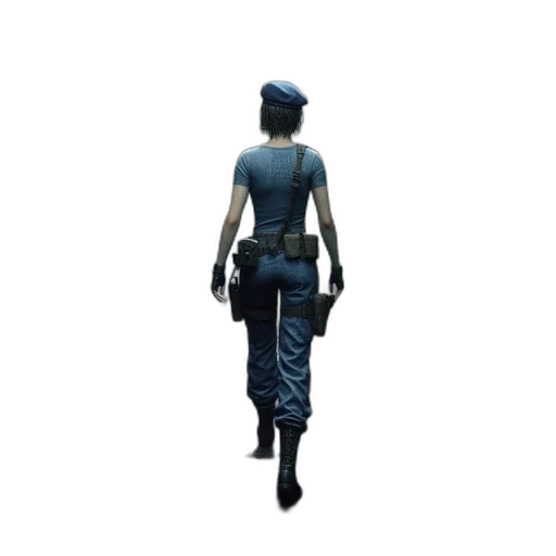 staff, hat, jacket, robot transparent PNG cut-out