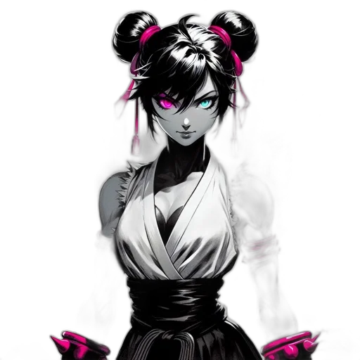 dress, concept art, cyberpunk, comic book art transparent PNG cut-out