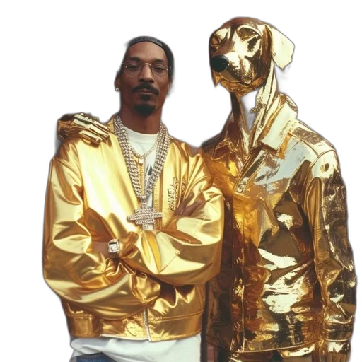 jacket, animal, golden, man transparent PNG cut-out