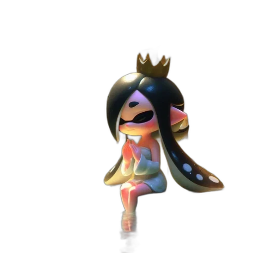 crown, dress, staff, creature transparent PNG cut-out