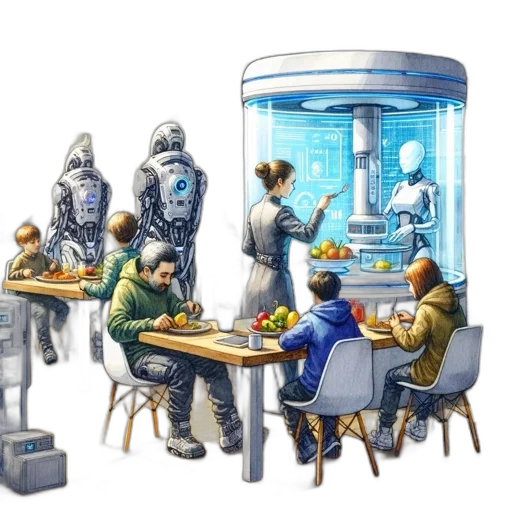 robot, food, bottle, jacket transparent PNG cut-out