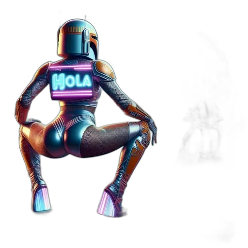 robot, jacket, concept art, vaporwave transparent PNG cut-out
