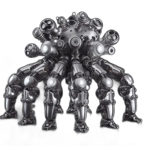 robot, weapon, staff, concept art transparent PNG cut-out