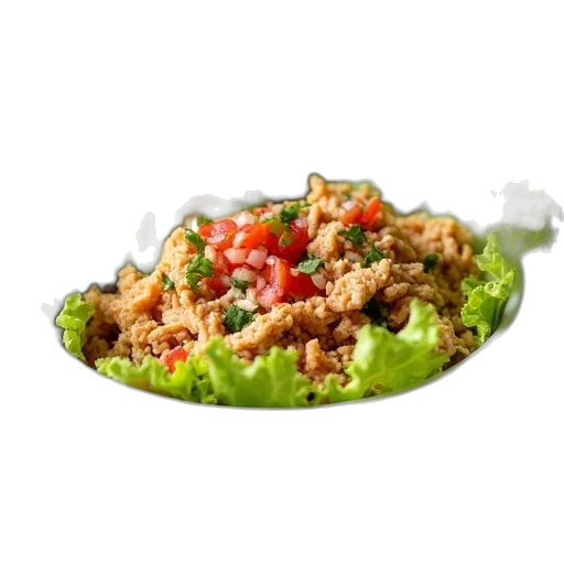 food, crown, 3d render, photorealistic transparent PNG cut-out