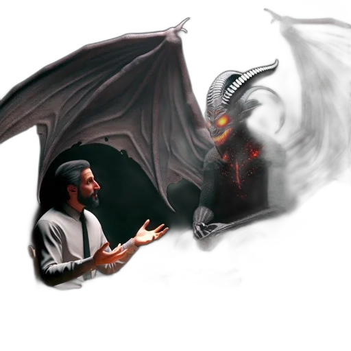 dragon, creature, staff, concept art transparent PNG cut-out