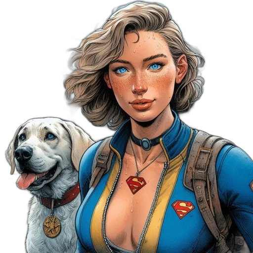 comic book art, concept art, cartoon, fantasy art transparent PNG cut-out