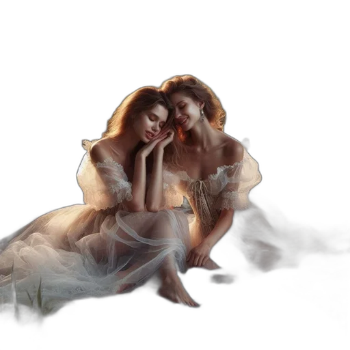 dress, photorealistic, concept art, oil painting transparent PNG cut-out