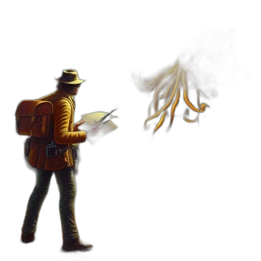 staff, robot, jacket, weapon transparent PNG cut-out