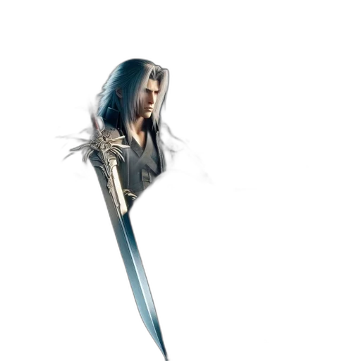 sword, weapon, staff, hair transparent PNG cut-out