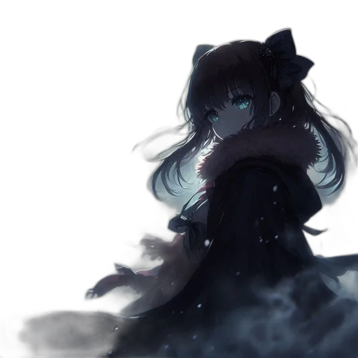 dress, creature, weapon, staff transparent PNG cut-out