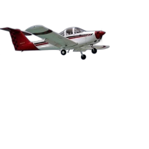 3d render, small, airplane, red transparent PNG cut-out