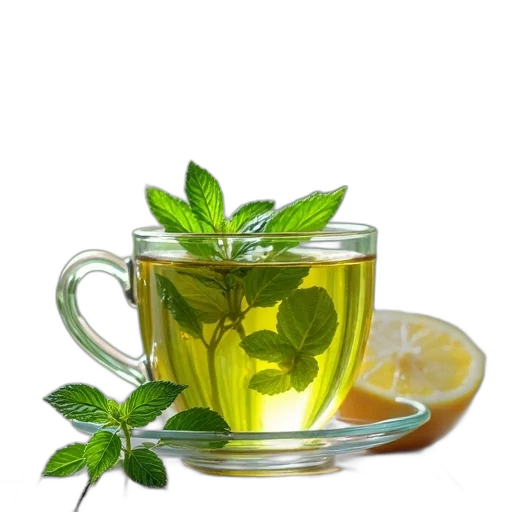 food, photorealistic, green, glass transparent PNG cut-out