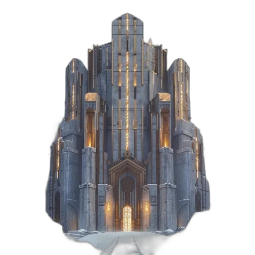 crown, jewelry, building, 3d render transparent PNG cut-out