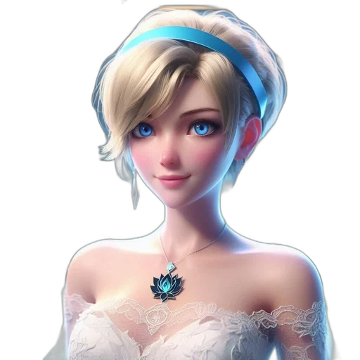 dress, face, crown, jewelry transparent PNG cut-out