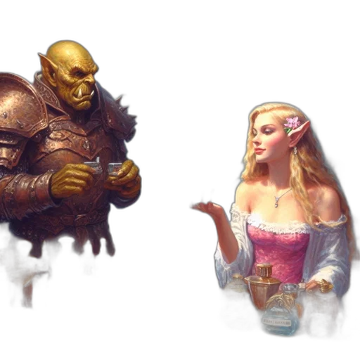 concept art, fantasy art, pixel art, comic book art transparent PNG cut-out