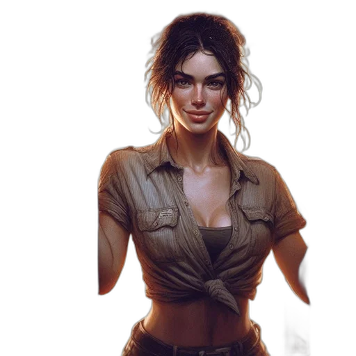 jacket, staff, weapon, face transparent PNG cut-out