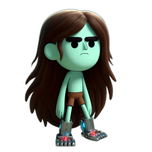 staff, creature, robot, hair transparent PNG cut-out