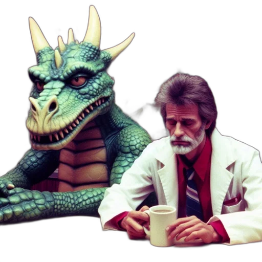 dragon, vaporwave, concept art, fantasy art transparent PNG cut-out